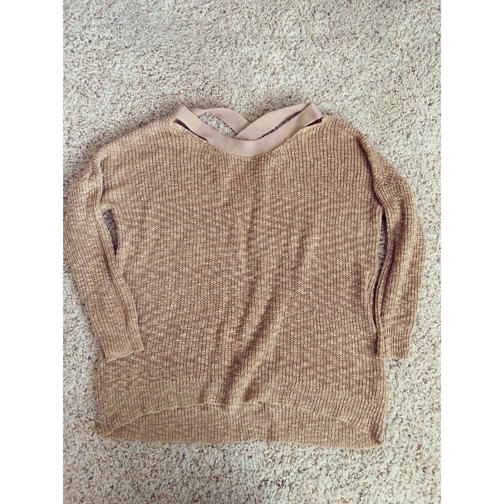 Knitted cross back sweater